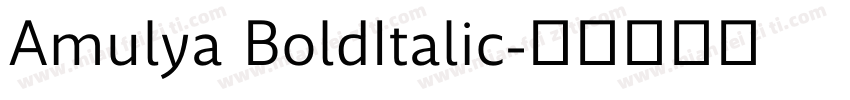 Amulya BoldItalic字体转换